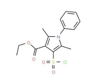 Ethyl 3-chlorosulphonyl-2,5-dimethyl-1-phenylpyrrole-4-carboxylate - chemical structure image