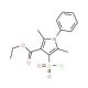 Ethyl 3-chlorosulphonyl-2,5-dimethyl-1-phenylpyrrole-4-carboxylate - chemical structure image