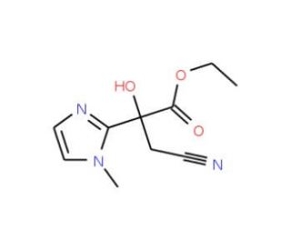 ethyl 3-cyano-2-hydroxy-2-(1-methyl-1H-imidazol-2-yl)propanoate - chemical structure image