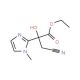ethyl 3-cyano-2-hydroxy-2-(1-methyl-1H-imidazol-2-yl)propanoate - chemical structure image