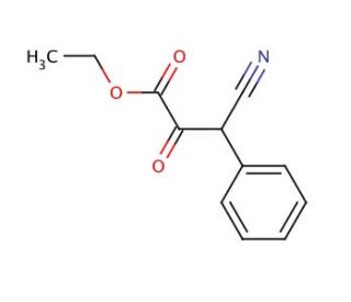 Ethyl 3-cyano-3-phenylpyruvate (CAS 6362-63-6) - chemical structure image