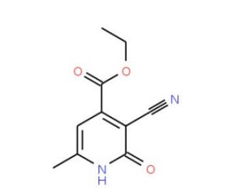 Ethyl 3-cyano-6-methyl-2-oxo-1,2-dihydro-pyridine-4-carboxylate (CAS 18619-97-1) - chemical structure image