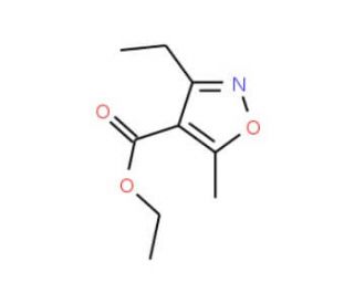 Ethyl 3-ethyl-5-methylisoxazole-4-carboxylate (CAS 53064-41-8) - chemical structure image