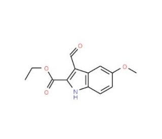 Ethyl 3-formyl-5-methoxy-1H-indole-2-carboxylate (CAS 36820-78-7) - chemical structure image
