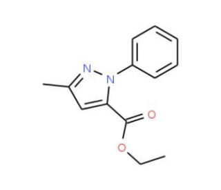 Ethyl 3-methyl-1-phenylpyrazole-5-carboxylate (CAS 81153-63-1) - chemical structure image
