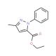 Ethyl 3-methyl-1-phenylpyrazole-5-carboxylate (CAS 81153-63-1) - chemical structure image