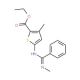 ethyl 3-methyl-5-{[(methylimino)(phenyl)methyl]amino}thiophene-2-carboxylate - chemical structure image