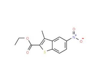 Ethyl 3-methyl-5-nitrobenzo[b]thiophene-2-carboxylate (CAS 17514-60-2) - chemical structure image
