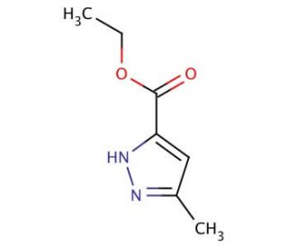 Ethyl 3-methylpyrazole-5-carboxylate (CAS 4027-57-0) - chemical structure image