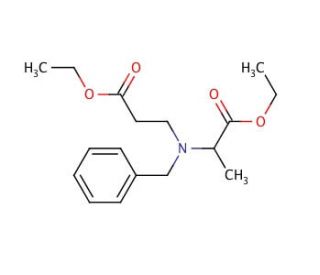 Ethyl-3-[N-benzyl-N-(1-ethoxycarbonylethyl)amino]propionate - chemical structure image