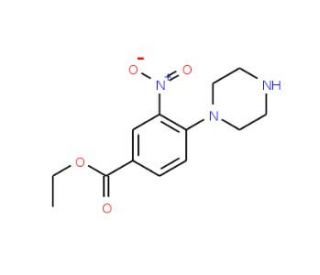 Ethyl 3-Nitro-4-(piperazin-1-yl)benzoate (CAS 886631-29-4) - chemical structure image
