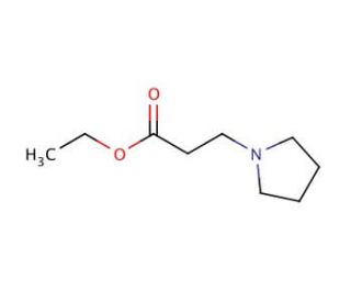 ethyl 3-pyrrolidin-1-ylpropanoate (CAS 6317-35-7) - chemical structure image