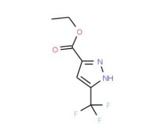 Ethyl 3-(trifluoromethyl)-1H-pyrazole-5-carboxylate (CAS 129768-30-5) - chemical structure image