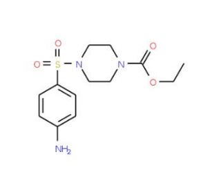 ethyl 4-[(4-aminophenyl)sulfonyl]piperazine-1-carboxylate - chemical structure image