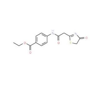 ethyl 4-{[(4-oxo-4,5-dihydro-1,3-thiazol-2-yl)acetyl]amino}benzoate - chemical structure image