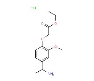 ethyl [4-(1-aminoethyl)-2-methoxyphenoxy]acetate hydrochloride - chemical structure image