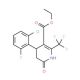Ethyl 4-(2-chloro-6-fluorophenyl)-1,2,3,4-tetrahydro-6-(tfm)pyrid-2-one-5-carboxylate - chemical structure image