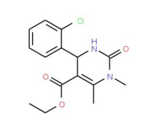 Ethyl 4-(2-chlorophenyl)-1,6-dimethyl-2-oxo-1,2,3,4-tetrahydro-5-pyrimidinecarboxylate - chemical structure image