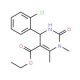 Ethyl 4-(2-chlorophenyl)-1,6-dimethyl-2-oxo-1,2,3,4-tetrahydro-5-pyrimidinecarboxylate - chemical structure image