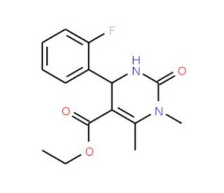 Ethyl 4-(2-fluorophenyl)-1,6-dimethyl-2-oxo-1,2,3,4-tetrahydro-5-pyrimidinecarboxylate - chemical structure image