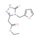 ethyl [4-(2-furylmethyl)-5-mercapto-4H-1,2,4-triazol-3-yl]acetate - chemical structure image