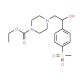 Ethyl 4-{2-hydroxy-2-[4-(methylsulfonyl)phenyl]-ethyl}tetrahydro-1(2H)-pyrazinecarboxylate - chemical structure image