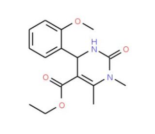 Ethyl 4-(2-methoxyphenyl)-1,6-dimethyl-2-oxo-1,2,3,4-tetrahydro-5-pyrimidinecarboxylate - chemical structure image