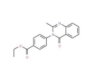 ethyl 4-(2-methyl-4-oxoquinazolin-3(4H)-yl)benzoate (CAS 4005-02-1) - chemical structure image