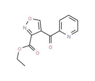 Ethyl 4-(2-pyridinylcarbonyl)-3-isoxazolecarboxylate - chemical structure image