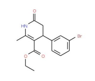 Ethyl 4-(3-bromophenyl)-2-methyl-6-oxo-1,4,5,6-tetrahydro-3-pyridinecarboxylate - chemical structure image