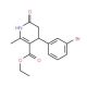Ethyl 4-(3-bromophenyl)-2-methyl-6-oxo-1,4,5,6-tetrahydro-3-pyridinecarboxylate - chemical structure image