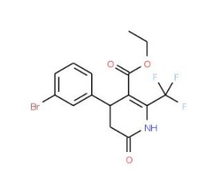 Ethyl 4-(3-bromophenyl)-6-oxo-2-(tfm)-1,4,5,6-tetrahydropyridine-3-carboxylate - chemical structure image