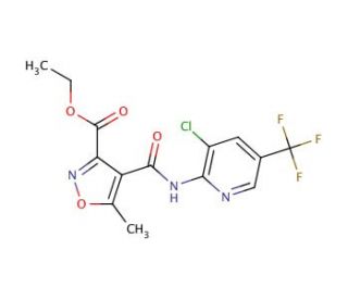 Ethyl 4-({[3-chloro-5-(trifluoromethyl)pyridin-2-yl]amino}carbonyl)-5-methylisoxazole-3-carboxylate - chemical structure imag