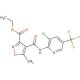 Ethyl 4-({[3-chloro-5-(trifluoromethyl)pyridin-2-yl]amino}carbonyl)-5-methylisoxazole-3-carboxylate - chemical structure imag