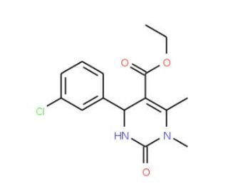 Ethyl 4-(3-chlorophenyl)-1,6-dimethyl-2-oxo-1,2,3,4-tetrahydro-5-pyrimidinecarboxylate - chemical structure image