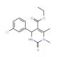 Ethyl 4-(3-chlorophenyl)-1,6-dimethyl-2-oxo-1,2,3,4-tetrahydro-5-pyrimidinecarboxylate - chemical structure image