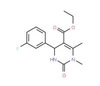 Ethyl 4-(3-fluorophenyl)-1,6-dimethyl-2-oxo-1,2,3,4-tetrahydro-5-pyrimidinecarboxylate - chemical structure image