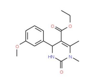 Ethyl 4-(3-methoxyphenyl)-1,6-dimethyl-2-oxo-1,2,3,4-tetrahydro-5-pyrimidinecarboxylate - chemical structure image