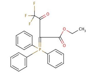 Ethyl 4,4,4-trifluoro-2-(triphenylphosphoranylidene)acetoacetate (CAS 83961-56-2) - chemical structure image