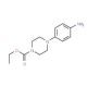 Ethyl 4-(4-aminophenyl)tetrahydro-1(2H)-pyrazinecarboxylate (CAS 16154-70-4) - chemical structure image