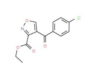 Ethyl 4-(4-chlorobenzoyl)-3-isoxazolecarboxylate - chemical structure image