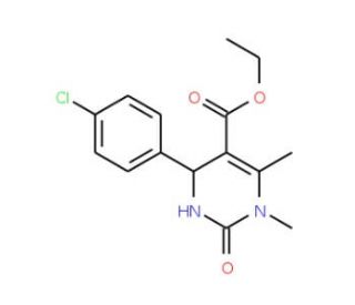 Ethyl 4-(4-chlorophenyl)-1,6-dimethyl-2-oxo-1,2,3,4-tetrahydro-5-pyrimidinecarboxylate (CAS 302821-62-1) - chemical structure