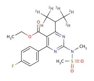 Ethyl 4-(4-Fluorophenyl)-6-isopropyl-2-(N-methylmethylsulfonamido)pyrimidine-5-carboxylate-d6 (CAS 1189696-04-5) - chemical s