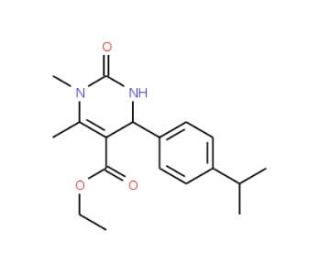 Ethyl 4-(4-isopropylphenyl)-1,6-dimethyl-2-oxo-1,2,3,4-tetrahydro-5-pyrimidinecarboxylate - chemical structure image