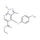 Ethyl 4-(4-methoxyphenoxy)-1,3-dimethyl-1H-pyrazolo[3,4-b]pyridine-5-carboxylate (CAS 174842-34-3) - chemical structure image