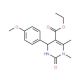 Ethyl 4-(4-methoxyphenyl)-1,6-dimethyl-2-oxo-1,2,3,4-tetrahydro-5-pyrimidinecarboxylate - chemical structure image