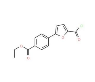 Ethyl 4-(5-chlorocarbonyl-2-furyl)benzoate (CAS 333435-04-4) - chemical structure image