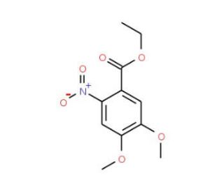 Ethyl 4,5-dimethoxy-2-nitrobenzoate (CAS 100905-33-7) - chemical structure image