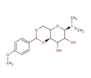 Ethyl 4,6-(4-Methoxybenzylidene)-&beta;-D-thiogalactopyranoside (CAS 311797-19-0) - chemical structure image