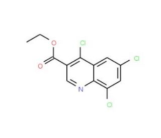 Ethyl 4,6,8-trichloroquinoline-3-carboxylate (CAS 31602-08-1) - chemical structure image